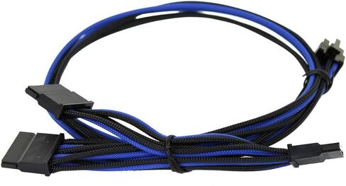 EVGA Black & Light Blue 550-650 G2/G3/G5/G6/G7/GA/G+/GM/P2/P3/P5/P6/P+/T2 Power Supply Cable Set, Individually Sleeved (100-G2-06KL-B9) in Saudi Arabia