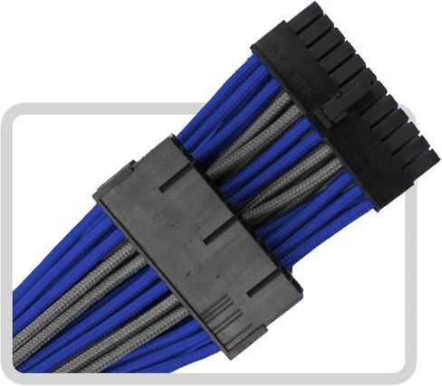 EVGA Black & Light Blue 550-650 G2/G3/G5/G6/G7/GA/G+/GM/P2/P3/P5/P6/P+/T2 Power Supply Cable Set, Individually Sleeved (100-G2-06KL-B9) in Saudi Arabia