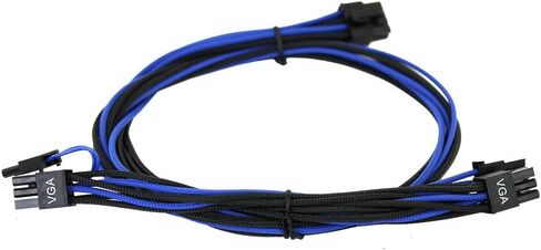EVGA Black & Light Blue 550-650 G2/G3/G5/G6/G7/GA/G+/GM/P2/P3/P5/P6/P+/T2 Power Supply Cable Set, Individually Sleeved (100-G2-06KL-B9) in Saudi Arabia