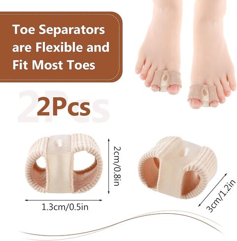 2Pcs Toe Spacers, Silicone Toe Separators, Bunion Toe Separators for Overlapping Toes, Plantar Fasciitis, Bunions for Women and Men in Saudi Arabia