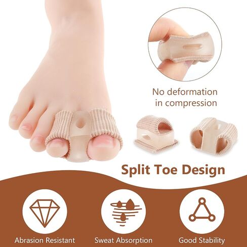 2Pcs Toe Spacers, Silicone Toe Separators, Bunion Toe Separators for Overlapping Toes, Plantar Fasciitis, Bunions for Women and Men in Saudi Arabia