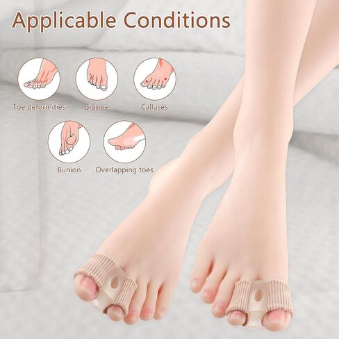 2Pcs Toe Spacers, Silicone Toe Separators, Bunion Toe Separators for Overlapping Toes, Plantar Fasciitis, Bunions for Women and Men in Saudi Arabia