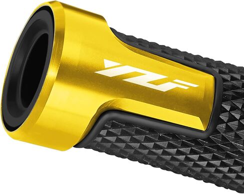 Mocar 7/8" 22mm Motorcycle Handlebar Grips with Grip Ends for Yamaha YZF R1 R3 R6 R15 R25 R125 600R (Gold) in Saudi Arabia