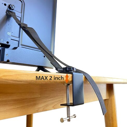 Adjustable No Drill TV Safety Straps,Anti-Tip Strap for Flat Screens,TV Anchors for TV Stands,TV Security Strap for Baby Proofing, Television Stabilizer (1 C-Clamp) in Saudi Arabia