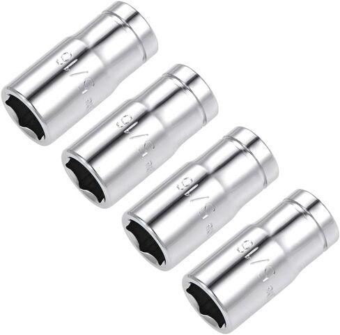 uxcell 4 Pcs 1/4-inch Drive 5/16-inch 6-Point Shallow Socket, Cr-V in Saudi Arabia
