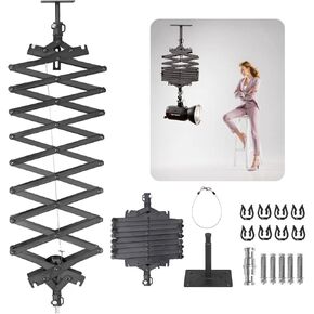 DATOUBOSS 2M Drop Pantograph, Studio Lighting Hanging Equipment for Photography Studio Lighting Ceiling Rail System, Live Broadcast, Monolight, Softbox, Reflector, Umbrella (Drop Pantograph x 1Packs)