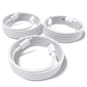 USB C to USB C Cable, 60W 3Pack 6FT USB C Charging Cable Compatible with MacBook Pro,iPhone15/15Pro/15Pro Max/,Samsung Galaxy S23/Ultra/S22,Google Pixel 5/4/3/2 and More