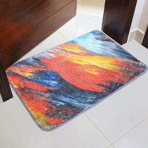 Scatter Area Rug - 36" x 24" Bathroom Rugs Non Slip Washable Throw rugs - Perfect as Indoor Kitchen mats, door mats, living room rugs, bathroom mat & more! | Rubber backed rugs (Tokyo)