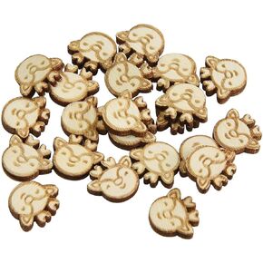 60 Pieces Mini Wood Stud Earring Blanks Wooden Jewelry Accessories (Reindeer)