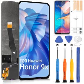 Screen Replacement for Huawei Honor 9X LCD Display STK-LX1 Digitizer Touch Screen Full Assembly with Tools(Black,6.59 inch)