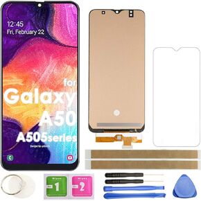 Flying Ocean LCD Screen Replacement Touch Display Digitizer Assembly (Black) for Samsung Galaxy A50 2019 SM-A505 A505GDS A505FDS|A50S A507 A507F A507FN 6.4