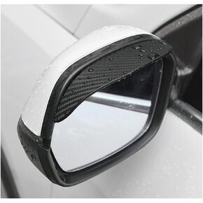 2 PCS Side Mirror Rain Guards, Mirror Rain Visor Eyebrow, Waterproof Visor Guards for Car Side Mirrors, Automotive Rear View Mirror Rain Visor Guard, Car Accessories (Aluminum Alloy Black)