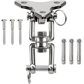 Stainless Steel 304 Heavy Bag Swing Hanger with 360° Rotation - 1200lb Capacity - Ideal for Punching Bag Ceiling Mount, Hammocks, Yoga, and Porch Swings