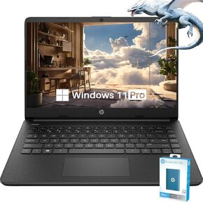 HP Pavilion Laptop, 14"" HD Display, Intel Pentium Silver N5030, 16GB RAM | 1TB SSD, Long Battery Life, WiFi, HDMI, Bluetooth, Thin & Portable, Windows 11 Pro, w/WOWPC Bundle, Black