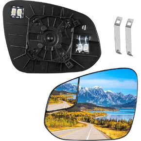 BDFHYK Driver Left Side Heated Mirror Glass Compatible with Toyota RAV4 2016-2018 Side View Exterior Mirror with Backing Plate, Replaces 87961-42D20 879610R220 8796142D20 (Left)