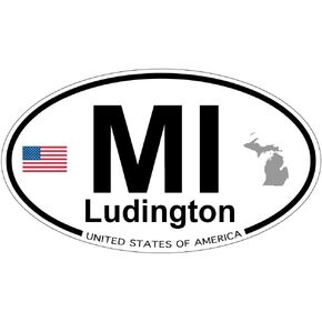 Ludington, Michigan Oval Sticker