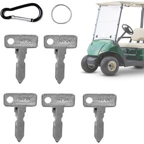 Golf Cart Key Replacement Ignition Keys for Club Car DS/Precedent (1982+) Gas & Electric, Code 1920, with Keychain (5 Pcs)