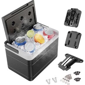 10L0L Universal Golf Cart Ice Cooler with Mounting Bracket Kit Caddy Fits Club Car EZGO Yamaha （6L capacity）