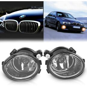 Fog Lights compatible with BMW (E46 E39 M3 M5) / 3 Series (320i 323i 325i 325xi 330i 330xi 330ci Sedan, 325i 325xi 330i 330xi Wagon, all w/Sport Package), with Frame, Fog Lamps