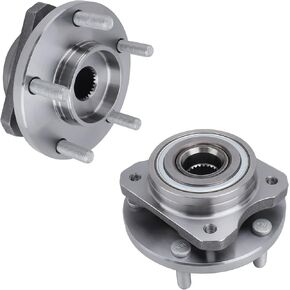 DRIVESTAR 513123 Front Left/Right Wheel Hub & Bearing Assembly for Chrysler Plymouth Voyager/Prowler, for Dodge Caravan/Voyager/Town & Country, 5 Lug Non-ABS 4 Bolt Flange (pair)