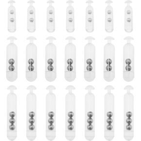 56PCS Fishing Rattle Rattlers Worm Jig Fishing Lure Insert Pipe Rattles L/M/S 3 Sizes Plastic Rattles Shake Metal Ball Rattles Insert Tube Sound Attract