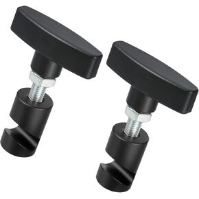 Motoforti Universal Car Hood Lift Support Clamp, Aluminum Alloy, Black, 2 Pcs