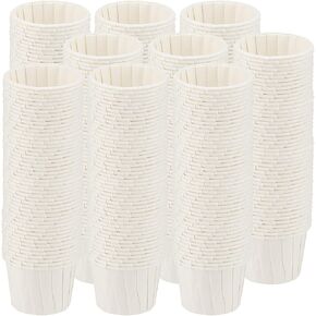 1000 Pack 2 oz Paper Souffle Portion Cups, Disposable Condiments Sample Cup Snack Cups for Measuring, Jello Shots, Sauces, White