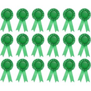 PATIKIL Blank Award Ribbon, 18 Pcs Rosette Ribbon Honorable Prize Recognition Ribbon for DIY, Party, Wedding, Competition, Sport, Black