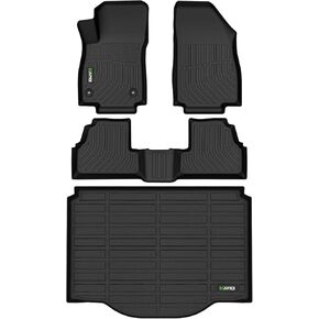 HAFIDI® Floor Mats & Cargo Liner Set Fit For Chevy Trax 2014-2023 & Buick Encore 2013-2023 (Not fit Encore GX) TPE Car Floor Liners, Fits 1st & 2nd Row Full Set Custom Chevrolet Trax Accessories,Black