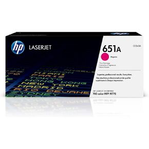 HP 651A Magenta Toner Cartridge | Works with HP LaserJet Enterprise 700 color MFP M775 Series | CE343A
