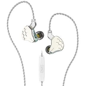 KBEAR KS2 in Ear Headphone, IEM 1BA 1DD Stereo in Ear Earphone, HiFi Over Ear Earbud Headset Noise Cancelling Hybrid Earphone with Removable Cable for Running Walking (with mic, KS2 Dark)