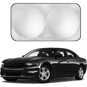 Car Windshield Sun Shade Sunshade Compatible with Dodge Challenger 2008-2024 Charger 2011-2024 Journey 2009-2020 Accessories, Car Front Window Sun Shield