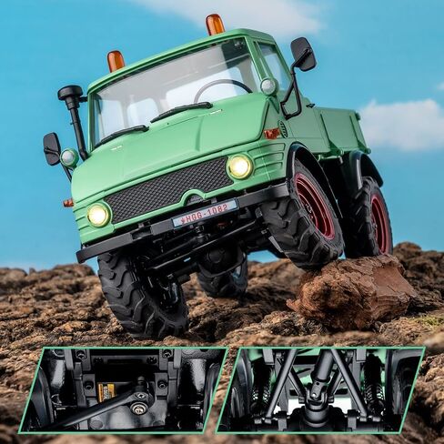 BEEZRC x 1/18 RC Crawler Mogrich RTR 3-Ch 2.4 جيجا هرتز RC للطرق الوعرة 4WD Hobby RC Car RC Tuck مع شاحن USB لبطارية جهاز إرسال أضواء LED للبالغين... in Kuwait