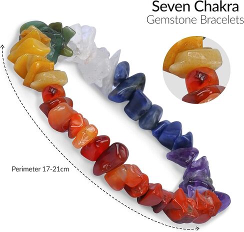 7 Chakra Bracelet And Necklace Set, Crystals Jewelry, Chakra Stones, Orgone Necklace For Protection Spiritual Meditation, Gift Set For Women, Bracelets For Men, Bracelet Charms, Mom Jewelry, Pendants in Saudi Arabia