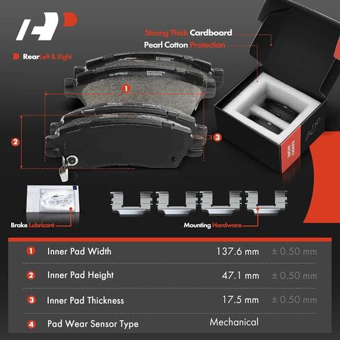 A-Premium 12.80 inch (325mm) Rear Vented Disc Brake Rotors + Ceramic Pads kit Compatible with Select Chevy, Buick, GMC, Isuzu, Oldsmobile and Saab Models - Envoy, 9-7x, Rainier, Trailblazer, Rainier in Saudi Arabia