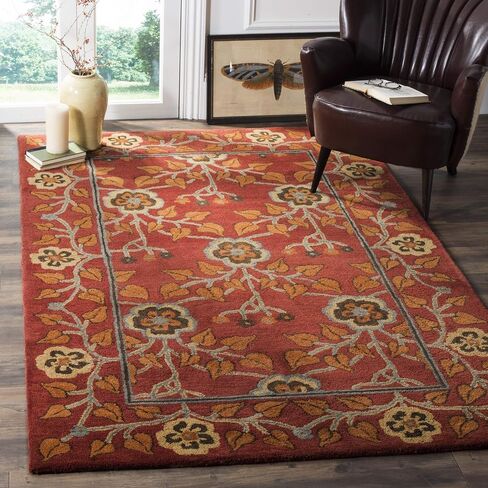 SAFAVIEH Heritage Collection 3' x 5' Red / Multi HG407A Handmade Traditional Oriental Premium Wool Area Rug in Saudi Arabia