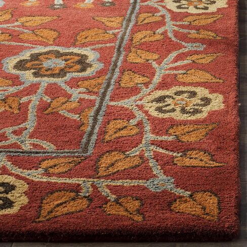SAFAVIEH Heritage Collection 3' x 5' Red / Multi HG407A Handmade Traditional Oriental Premium Wool Area Rug in Saudi Arabia