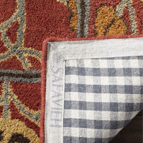 SAFAVIEH Heritage Collection 3' x 5' Red / Multi HG407A Handmade Traditional Oriental Premium Wool Area Rug in Saudi Arabia