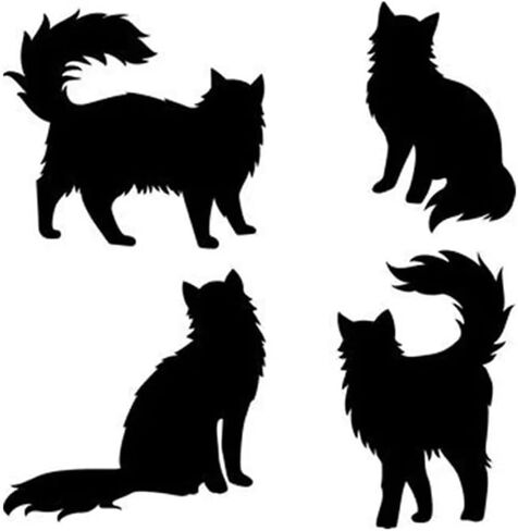 4 قطع قطط يموت قطع معدنية، إطار قطط معدني قطع يموت قطع الاستنسل لبطاقات القصاصات DIY ألبوم الصور الزخرفية النقش ورقة يموت لصنع بطاقة سكرابوكينغ in Kuwait