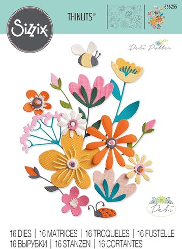 Sizzix Thinlits Die Set-Fabulous Bold Florals, One Size, Silver in Saudi Arabia