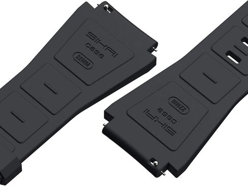 سوار سيليكون ناعم SIKAI 22 مم لـ TicWatch Pro 3 حزام بديل صديق للبشرة وقابل للتنفس لـ TicWatch Pro 3 / TicWatch Pro 2020 / TicWatch Pro 4G LTE/TicWatch GTX Smartwatch (أسود) in Kuwait