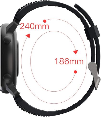 سوار سيليكون ناعم SIKAI 22 مم لـ TicWatch Pro 3 حزام بديل صديق للبشرة وقابل للتنفس لـ TicWatch Pro 3 / TicWatch Pro 2020 / TicWatch Pro 4G LTE/TicWatch GTX Smartwatch (أسود) in Kuwait