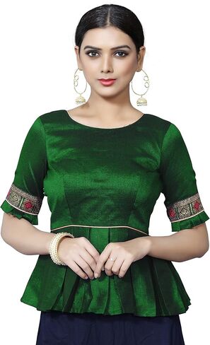 Women's Party Wear Readymade Bollywood Designer Indian Style Padded Blouse for Saree Crop Top Choli in Saudi Arabia
