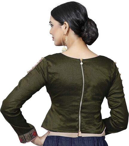 Women's Party Wear Readymade Bollywood Designer Indian Style Padded Blouse for Saree Crop Top Choli in Saudi Arabia