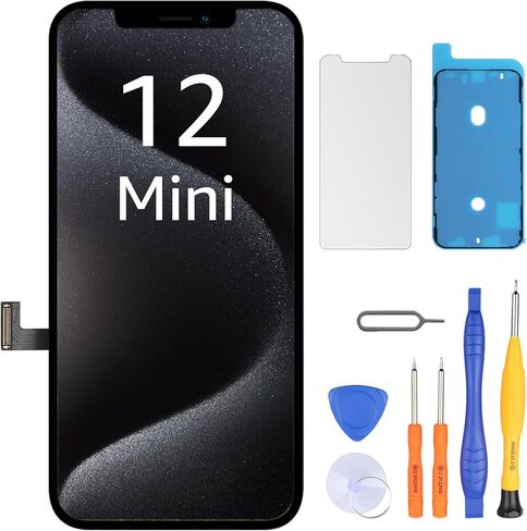 بديل شاشة LL TRADER لهاتف iPhone 12 Mini LCD Retina 5.4 بوصة FHD شاشة COF تعمل باللمس محول رقمي مع مجموعات أدوات الإصلاح المطلوبة 2024 in Kuwait