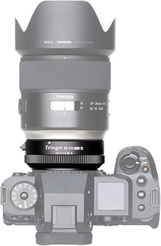 محول عدسة التركيز التلقائي Fringer EF-FX PRO III فتحة إلكترونية مدمجة متوافقة مع عدسة Canon EOS Sigma Tamron EF Series لكاميرا Fujifilm All X-Series X-T5 X-T4 X-T3 XH2S X-S20 X-T30II in Kuwait