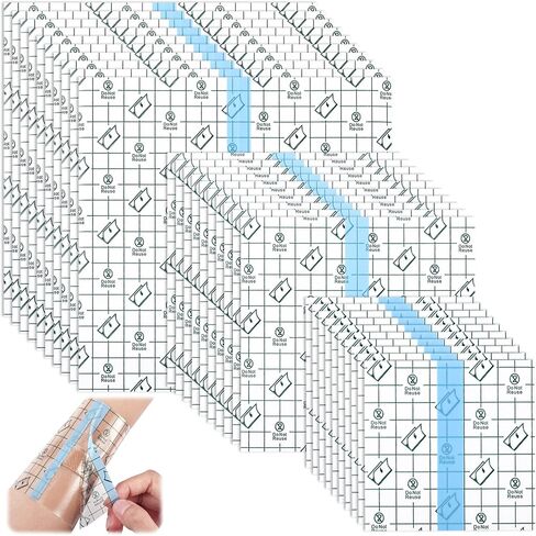 48 Pieces Transparent Stretch Adhesive Bandage Waterproof Adhesive Bandages Clear Protective Adhesive Bandage Waterproof Transparent Dressing Tape 3 Sizes, 8 x 8 Inch, 6 x 6 Inch, 4 x 4 Inch in Saudi Arabia