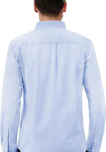 قمصان أكسفورد للرجال من Lusead بأكمام طويلة وأزرار سفلية، قمصان كاجوال مناسبة للعمل in Kuwait