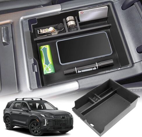 صينية تنظيم وحدة التحكم المركزية متوافقة مع صندوق تخزين Hyundai Palisade، ملحقات داخلية لدرج الإدخال (صندوق تخزين مسند الذراع 2023-2024) in Kuwait