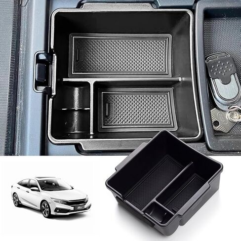 صينية تنظيم وحدة التحكم المركزية متوافقة مع Ho-nda Civic 2022-2024، ملحقات داخلية لصندوق تخزين مسند الذراع، عبوة من قطعة واحدة in Kuwait